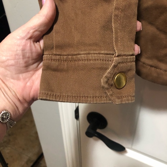 Nikki D womans size large pit to pit 22 Bomber brown jacket zipper - Picture 7 of 11